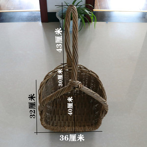 纯手工柳条粪箕/簸箕/民间工艺/舞台道具/柳编家用/竹筐