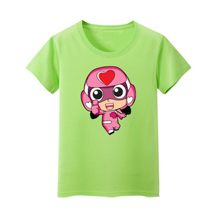 男女儿童纯棉短袖t恤开心超人宝贝衣服童装圆领 甜心超人女孩t恤