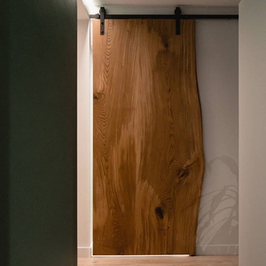 美式实木谷仓门移门推拉门定制厨房门吊轨门卫生间门隔断门室内门