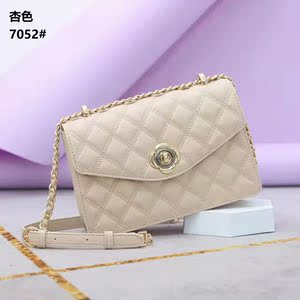 佰薇菱格绣线新款热销时尚百搭链条羊皮女包