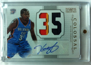 [阿伦出品]nba球星卡  杜兰特25编国宝数字patch球衣签名签字卡