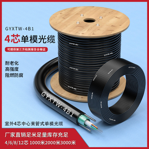 GYXTW束管式铠装光纤线单模室外4/6/8/12芯户外四芯光缆复合进口