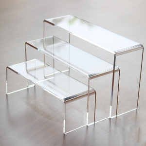 盲盒收纳展示架亚克力u型透明鞋架diy防尘罩子摆件罩子手办展示盒