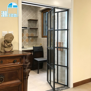 潮门圣地吊轨折叠门推拉门开放式浴室厨房卫生间门室内隔断玻璃门