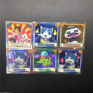 正版日版 妖怪手表 维斯帕 水晶猫 机械猫 妖怪图鉴可爱闪卡卡片