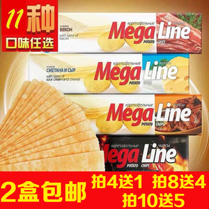 俄罗斯进口迈咔长条土豆薯片混装组合MEGA非油炸麻辣小零食品包邮