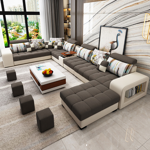 2024年新款猫爪科技布沙发客厅简约现代大小户型转角布艺沙发组合