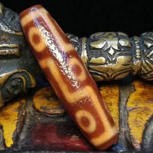 西藏朱砂橘料红肉九眼天珠男女民族风毛衣锁骨项链吊坠多宝串配饰