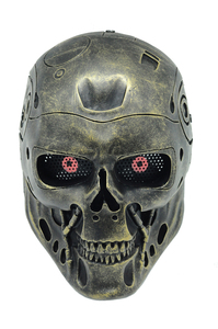 FRP未来战士终结者T800骷髅玻璃钢面具恶灵战警鬼机车金刚网 M009