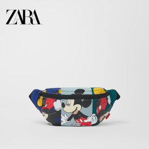 zara撞色米奇腰包卡通米老鼠迪士尼儿童小包女生休闲单肩包