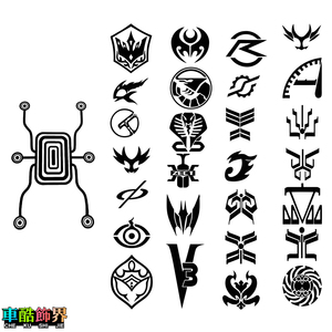 卡通动漫 假面骑士超人w盖亚 怪人记忆体标志 汽车电动车主机贴纸