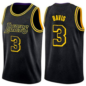 新款湖人队3号安东尼戴维斯davis复古刺绣篮球球衣 背心