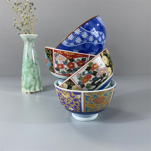 创意日韩餐具日式4.5英寸陶瓷米饭碗家用个性釉下彩碗日本复古风