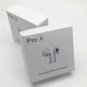 四代中性蓝牙耳机包装盒Pro4耳机盒厂家现货批发定制印刷LOGO批发