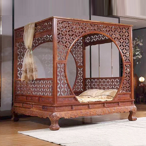 00一切都会好的17淘宝明清仿古架子床中式拔步床八步床实木榆木床