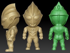 圆雕图 三维立体图 stl obj 格式  迪加奥特曼