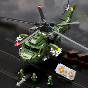 乐高积木遥控飞机直20直18黑鹰支奴干运输机益智拼装积木模型男孩