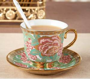 单品咖啡杯碟配勺英式红茶杯欧式咖啡杯套装时尚情侣水杯牛奶杯子