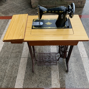 老缝纫机家用二手老式缝纫机708090古董装饰摆件整台机器不可使用
