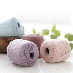 木仔编织屋天丝亚麻夏季毛线手工编织雪妃尔春夏棉线钩针棒针线