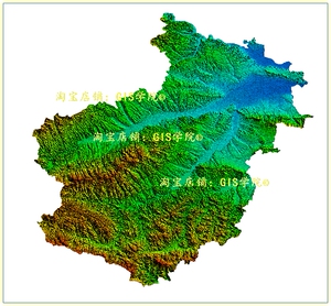 河南洛阳市12.5米高程数据dem制作等高线cad,gis开发,地形图