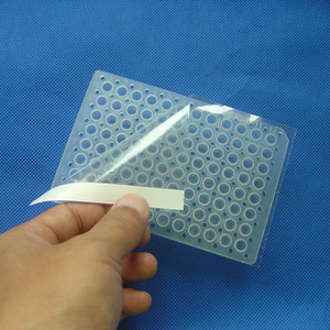 PCR板透明封板膜耐高温 96孔深孔板封口膜压敏膜 高粘性