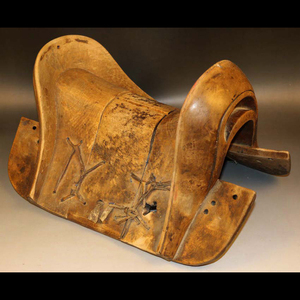 西藏 清代 木雕老马鞍 老马具 藏传民俗原生态古董