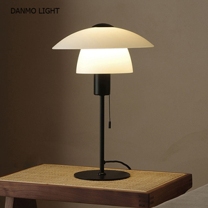 现代简约卧室床头吊灯 北欧设计师创意客厅书房ph3双层玻璃台灯