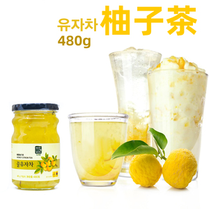 韩国绿茶园蜂蜜柚子芦荟木瓜柠檬水果茶冲饮品480g开封后冷藏保管
