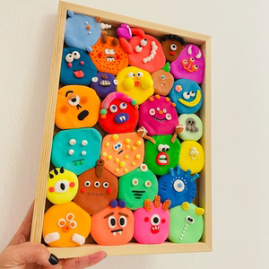 粘土画框立体木质超轻黏土儿童手工彩泥作品幼儿园diy环创制相框