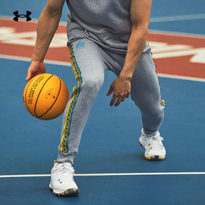 安德玛官方ua库里curry男子抓绒篮球运动长裤1366627
