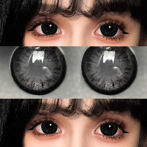 大美目黑美瞳大直径14.5黑色自然年抛半年抛彩色隐形眼镜月抛盒tn