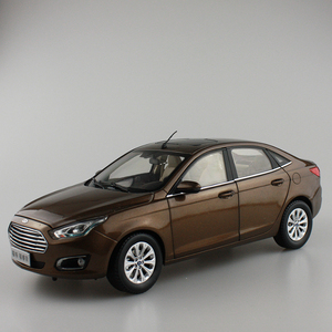1:18原厂仿真汽车模型长安福特福睿斯 ford escort新一代家轿棕色