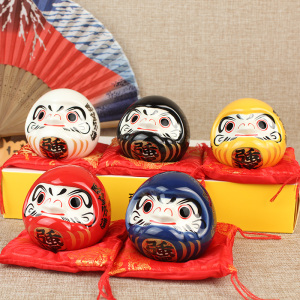 日本强运达摩摆件日式氛围招财装饰料理寿司店装饰品陶瓷摆饰礼品