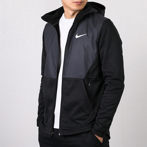 nike耐克男子夹克新款休闲跑步运动连帽加绒保暖外套926466-010