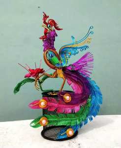 彩色铁丝铝丝手工编制凤凰手工艺品