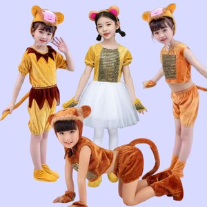 儿童小猴子表演服幼儿猴子吃西瓜演出服猴子捞月少儿舞蹈服装新款