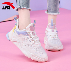 安踏女鞋运动鞋2022夏季新款官网旗舰休闲薄网面透气跳绳跑步鞋子
