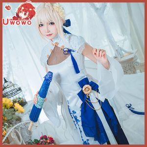 预售悠窝窝fgo阿尔托莉雅四周年主题贺图cosplay服装女旗袍saber
