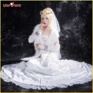 现货uwowo悠窝窝 fatego fgo白枪呆同人cos花嫁白礼服 阿尔托莉雅