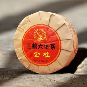 三鹤六堡茶承韵金柱4kg广西梧州特产茶叶特级砖茶金花黑茶