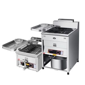 豹鼎商用燃气炸炉大容量立式油炸锅自动恒温摆摊煤气炸鸡排油条机