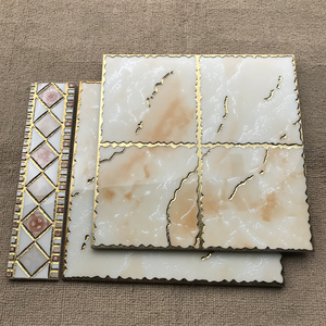 香槟金色抛晶砖300x300mm厨房卫生间阳台k金金边墙砖地砖浴室防滑