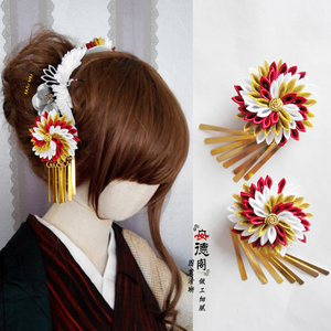 日本花魁头上的发饰图片