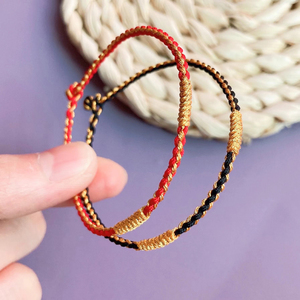 nana268淘宝纯手工编织黑绳子 男士项链 男女款粗绳红绳 情侣吊坠