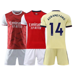 2122阿森纳主客场足球服14号奥巴梅扬成人儿童比赛训练服球衣定制