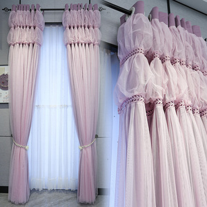 00安格莎旗舰店天猫窗帘儿童房女孩卧室公主风女童少女紫色小兔子