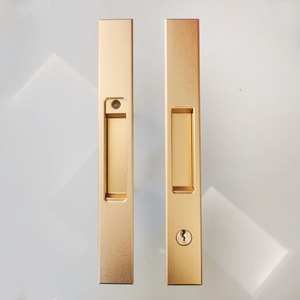 铝合金推拉门移门锁一字锁带钥匙大小尺寸阳台移门锁 1字锁带钥匙