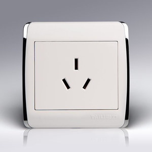 泰力开关插座雅白色 三孔16a空调热水器专用大功率16安大插座