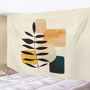 挂毯墙布床头背景布墙毯床头墙面墙布几何简笔ins宿舍改造装饰布